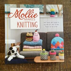 Mollie Makes Knitting Hardcover Knit Pattern Book Scaves Gifts Cushions Toys